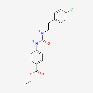 molecular formula C18H19ClN2O3 B5778864 ETHYL 4-({[(4-CHLOROPHENETHYL)AMINO]CARBONYL}AMINO)BENZOATE 