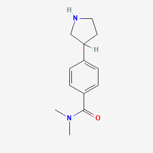 molecular formula C13H18N2O B577889 N,N-Dimethyl-4-(pyrrolidin-3-YL)benzamide CAS No. 1224049-74-4