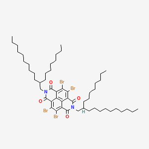molecular formula C54H82Br4N2O4 B577891 4,5,9,10-Tetrabromo-2,7-bis(2-octyldodecyl)benzo[lmn][3,8]phenanthroline-1,3,6,8(2H,7H)-tetraone CAS No. 1219501-17-3