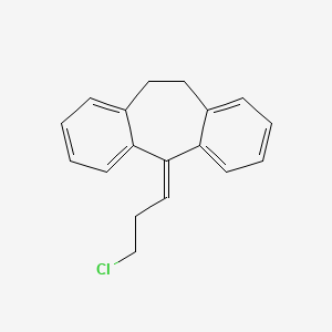 molecular formula C18H17Cl B577892 2-(3-Chloropropylidene)tricyclo[9.4.0.03,8]pentadeca-1(15),3,5,7,11,13-hexaene CAS No. 14330-49-5