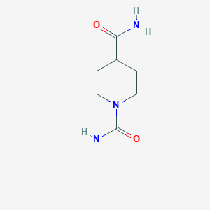 molecular formula C11H21N3O2 B5778966 N1-Tert-butylpiperidine-1,4-dicarboxamide 