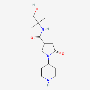 N-(1-hydroxy-2-methylpropan-2-yl)-5-oxo-1-(piperidin-4-yl)pyrrolidine-3-carboxamide
