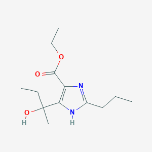 molecular formula C13H22N2O3 B057790 Ethyl 4-(2-hydroxybutan-2-yl)-2-propyl-1H-imidazole-5-carboxylate CAS No. 172875-53-5