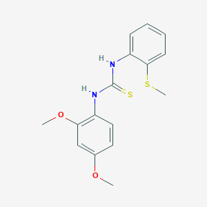 molecular formula C16H18N2O2S2 B5779005 N-(2,4-dimethoxyphenyl)-N'-[2-(methylthio)phenyl]thiourea 