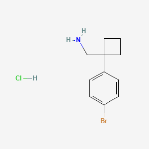 (1-(4-Bromophenyl)cyclobutyl)methanamine hydrochloride