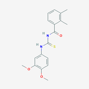 molecular formula C18H20N2O3S B5779071 N-[(3,4-dimethoxyphenyl)carbamothioyl]-2,3-dimethylbenzamide 