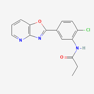 molecular formula C15H12ClN3O2 B5779074 N-[2-chloro-5-([1,3]oxazolo[4,5-b]pyridin-2-yl)phenyl]propanamide 