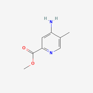 molecular formula C8H10N2O2 B577910 Methyl 4-amino-5-methylpyridine-2-carboxylate CAS No. 1260665-41-5