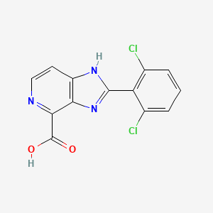 molecular formula C13H7Cl2N3O2 B577916 2-(2,6-dichlorophenyl)-3H-imidazo[4,5-c]pyridine-4-carboxylic acid CAS No. 1337881-91-0