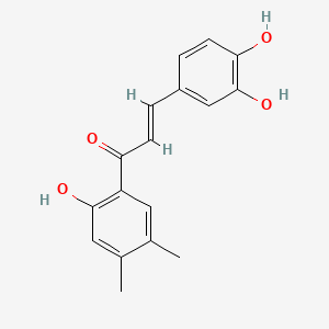 (E)-3-(3,4-Dihydroxyphenyl)-1-(2-hydroxy-4,5-dimethylphenyl)prop-2-en-1-one