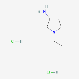molecular formula C6H16Cl2N2 B577925 1-Ethylpyrrolidin-3-amine dihydrochloride CAS No. 1337882-63-9