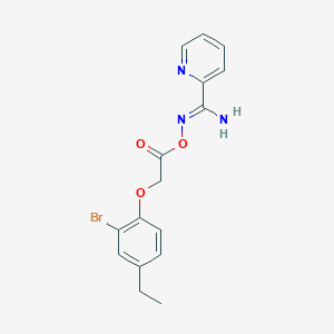 molecular formula C16H16BrN3O3 B5779282 (Z)-[AMINO(PYRIDIN-2-YL)METHYLIDENE]AMINO 2-(2-BROMO-4-ETHYLPHENOXY)ACETATE 