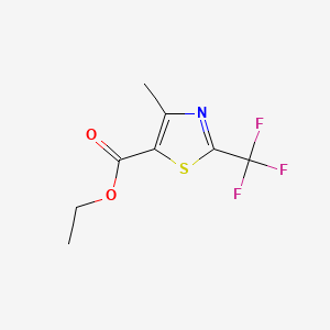 molecular formula C8H8F3NO2S B577930 Ethyl 4-methyl-2-(trifluoromethyl)thiazole-5-carboxylate CAS No. 1263286-63-0