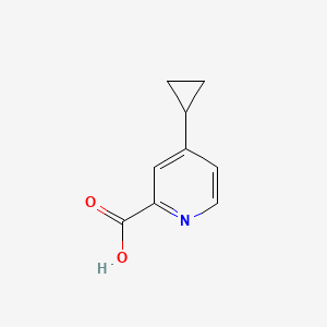 molecular formula C9H9NO2 B577933 4-Cyclopropylpicolinic acid CAS No. 1256807-33-6