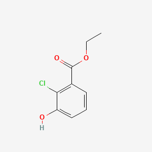 molecular formula C9H9ClO3 B577937 Ethyl 2-chloro-3-hydroxybenzoate CAS No. 1260810-04-5