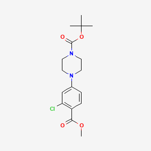 molecular formula C17H23ClN2O4 B577947 Methyl 4-(4-Boc-1-piperazinyl)-2-chlorobenzoate CAS No. 1346597-59-8