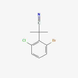 molecular formula C10H9BrClN B577954 2-(2-Bromo-6-chlorophenyl)-2-methylpropanenitrile CAS No. 1314771-96-4