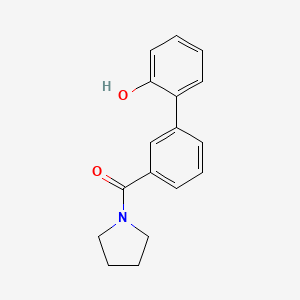 molecular formula C17H17NO2 B577958 2-(3-Pyrrolidinocarbonylphenyl)phenol CAS No. 1261965-79-0