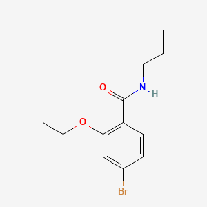 molecular formula C12H16BrNO2 B577960 N-PROPYL 4-BROMO-2-ETHOXYBENZAMIDE CAS No. 1261956-44-8