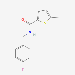 molecular formula C13H12FNOS B5779622 N-[(4-fluorophenyl)methyl]-5-methylthiophene-2-carboxamide 