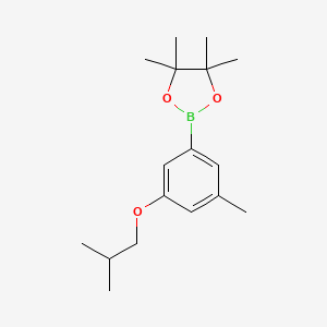 molecular formula C17H27BO3 B577964 2-(3-Isobutoxy-5-methylphenyl)-4,4,5,5-tetramethyl-1,3,2-dioxaborolane CAS No. 1218789-78-6