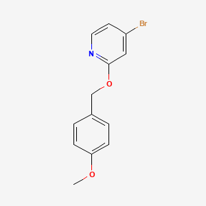molecular formula C13H12BrNO2 B577967 4-Bromo-2-((4-methoxybenzyl)oxy)pyridine CAS No. 1240620-32-9