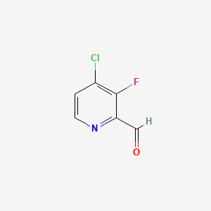 molecular formula C6H3ClFNO B577968 4-Chloro-3-fluoropicolinaldehyde CAS No. 1260878-78-1