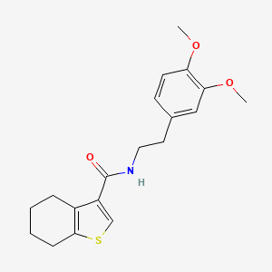 molecular formula C19H23NO3S B5779698 N-[2-(3,4-dimethoxyphenyl)ethyl]-4,5,6,7-tetrahydro-1-benzothiophene-3-carboxamide 