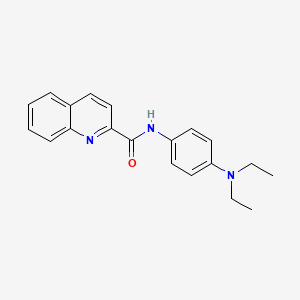 molecular formula C20H21N3O B5779739 N-[4-(diethylamino)phenyl]quinoline-2-carboxamide 