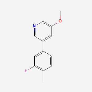 molecular formula C13H12FNO B577980 3-(3-Fluoro-4-methylphenyl)-5-methoxypyridine CAS No. 1373233-14-7