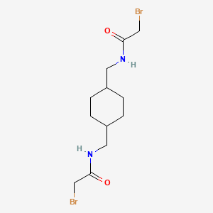 molecular formula C12H20Br2N2O2 B577982 2-bromo-N-[[4-[[(2-bromoacetyl)amino]methyl]cyclohexyl]methyl]acetamide CAS No. 10328-58-2