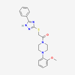 molecular formula C21H23N5O2S B5779831 1-[4-(2-METHOXYPHENYL)PIPERAZIN-1-YL]-2-[(5-PHENYL-4H-1,2,4-TRIAZOL-3-YL)SULFANYL]ETHAN-1-ONE 