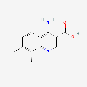 B577992 4-Amino-7,8-dimethylquinoline-3-carboxylic acid CAS No. 1234880-97-7