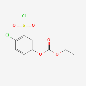 4-Chloro-5-(chlorosulfonyl)-2-methylphenyl ethyl carbonate