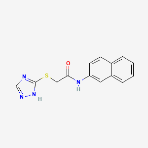 molecular formula C14H12N4OS B5779960 N-(NAPHTHALEN-2-YL)-2-(1H-1,2,4-TRIAZOL-3-YLSULFANYL)ACETAMIDE 