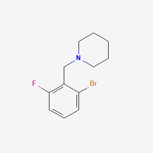 1-[(2-Bromo-6-fluorophenyl)methyl]piperidine
