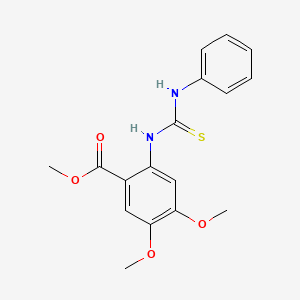 molecular formula C17H18N2O4S B5780047 methyl 4,5-dimethoxy-2-[(phenylcarbamothioyl)amino]benzoate CAS No. 6482-31-1