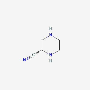 molecular formula C5H9N3 B578007 (S)-Piperazine-2-carbonitrile CAS No. 1212303-37-1
