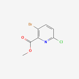 molecular formula C7H5BrClNO2 B578009 Methyl 3-bromo-6-chloropicolinate CAS No. 1214328-96-7