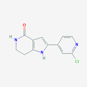 molecular formula C12H10ClN3O B057801 2-(2-chloropyridin-4-yl)-6,7-dihydro-1H-pyrrolo[3,2-c]pyridin-4(5H)-one CAS No. 724726-05-0