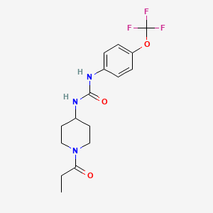 1-(1-Propanoylpiperidin-4-yl)-3-[4-(trifluoromethoxy)phenyl]urea