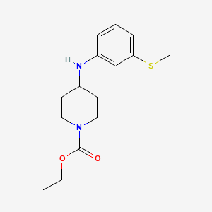 molecular formula C15H22N2O2S B5780173 Ethyl 4-(3-methylsulfanylanilino)piperidine-1-carboxylate 