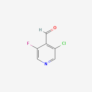 molecular formula C6H3ClFNO B578020 3-Chloro-5-fluoroisonicotinaldehyde CAS No. 1227603-79-3