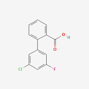 molecular formula C13H8ClFO2 B578022 2-(3-Chloro-5-fluorophenyl)benzoic acid CAS No. 1261915-22-3