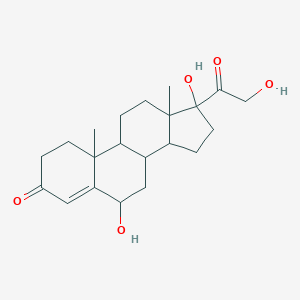 molecular formula C₂₁H₃₀O₅ B057803 Pregn-4-ene-3,20-dione, 6,17,21-trihydroxy-, (6b)- CAS No. 548-97-0