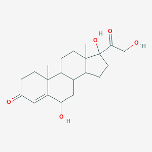 molecular formula C₂₁H₃₀O₅ B057803 6,17-dihydroxy-17-(2-hydroxyacetyl)-10,13-dimethyl-2,6,7,8,9,11,12,14,15,16-decahydro-1H-cyclopenta[a]phenanthren-3-one CAS No. 548-97-0