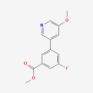 molecular formula C14H12FNO3 B578031 Methyl 3-fluoro-5-(5-methoxypyridin-3-yl)benzoate CAS No. 1373232-83-7