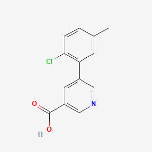 molecular formula C13H10ClNO2 B578033 5-(2-Chloro-5-methylphenyl)pyridine-3-carboxylic acid CAS No. 1365272-57-6