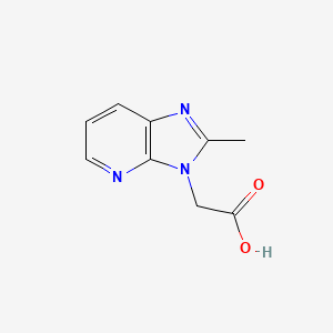 molecular formula C9H9N3O2 B578038 2-(2-methyl-3H-imidazo[4,5-b]pyridin-3-yl)acetic acid CAS No. 1368815-51-3