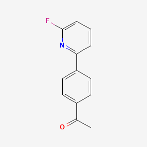 molecular formula C13H10FNO B578039 1-(4-(6-Fluoropyridin-2-yl)phenyl)ethanone CAS No. 1245645-95-7